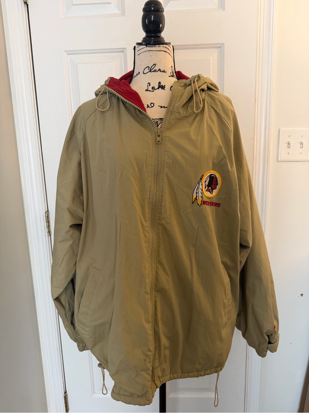 Pro Player Washington Redskins Vintage Hooded Jacket full zip size XL